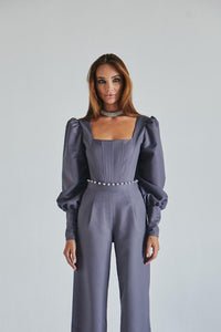 The Jane Top - Grey